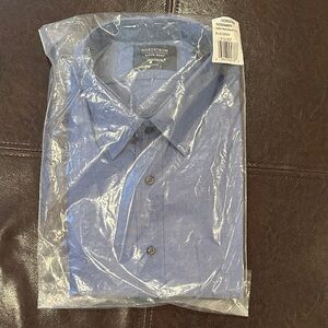 NWT Nordstrom Men's Blue Dress Shirt  Long Sleeve Dress Shirt 16 1/2 x 36/37